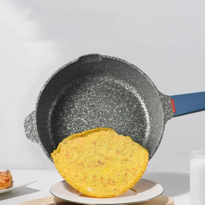 Giyoca 24/28 سنتيمتر مقلاة الطبية الحجر المغلفة قدر منخفضة الدخان ووك مع مقبض مقاومة للحرارة عجة عموم ستيك والبيض وعاء #2