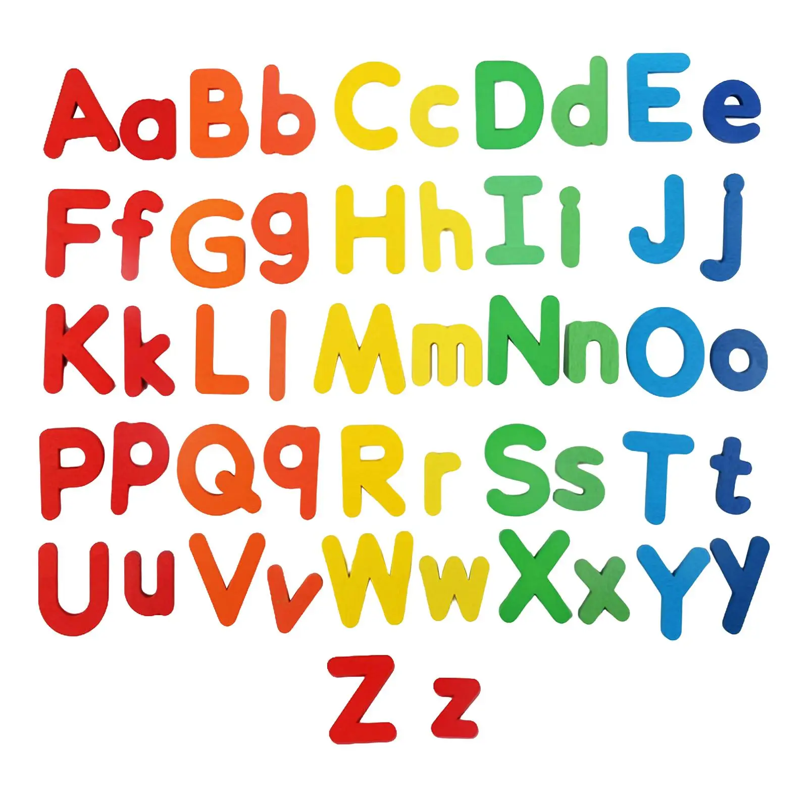 

52x деревянный алфавит Монтессори, красочные английские слова, правописание