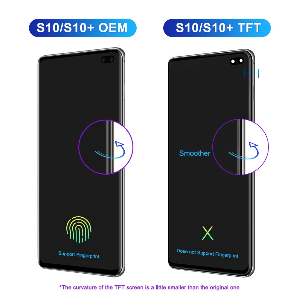 مع إطار لهاتف سامسونج جالاكسي S10 بلس S10 + G975 G975F شاشة Lcd رقمية تعمل باللمس لمجموعة سامسونج جالاكسي S10 G973F #3