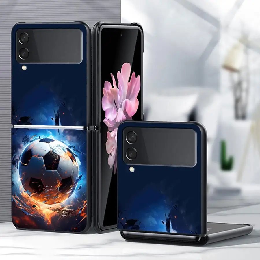 Cool Football Pattern Phone Shell Funda Case for Samsung Galaxy Z Flip 8 Z Flip 7 6 5 4 3 Flip7 FE Flip5 Flip4 Flip3 Flip6
