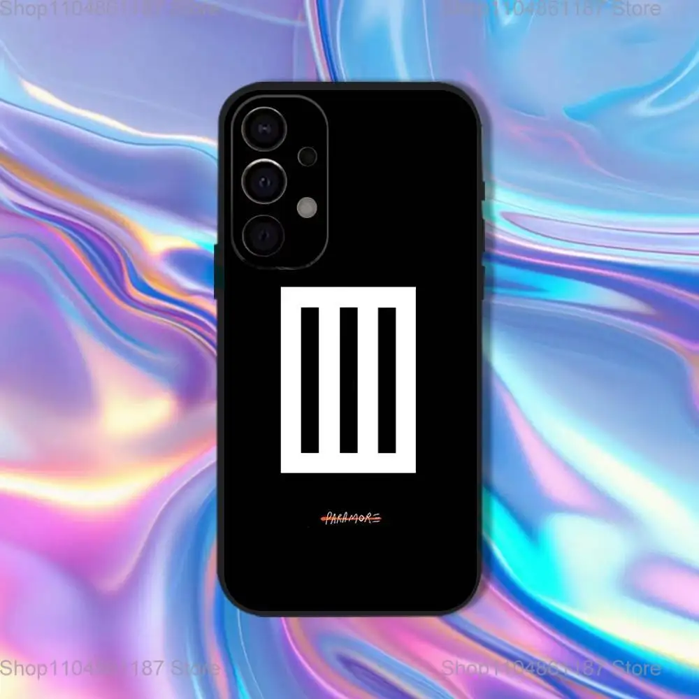 حافظة هاتف P-ParamoreS لهاتف سامسونج S25، S24، S21، S22، S23، S30، Ultra، S20، Plus، Fe، Lite، 5G غطاء أسود