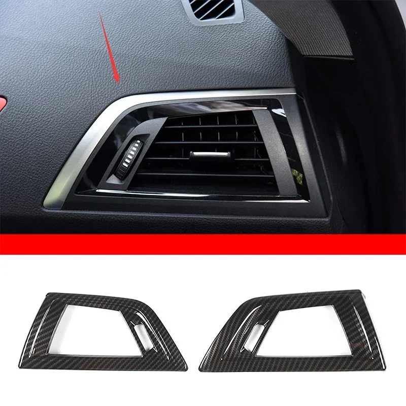 

For BMW 1 2 Series 2017-19 ABS Carbon Fiber Car Dashboard Air Conditioner Side Outlet Frame Cover Trim Stickers Car Accessories