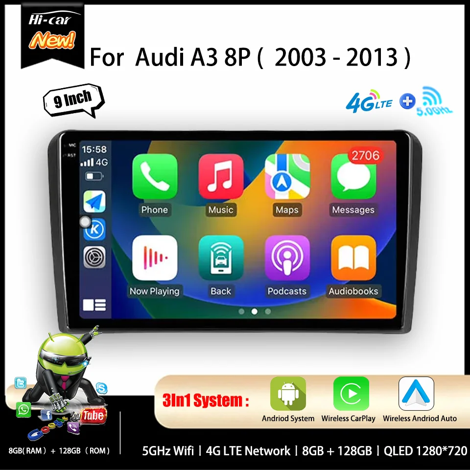 2 Din Car Radio Mul…