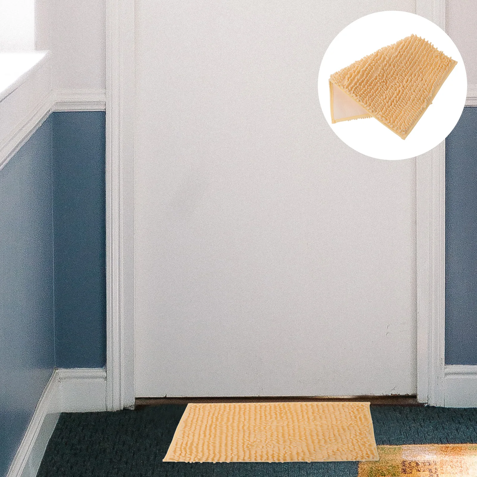 

Chenille Indoor Area Rug Soft Smooth Floor Mat Living Room Bedroom Non-Skid Entryway Pad Front Door Mat Indoor Rug