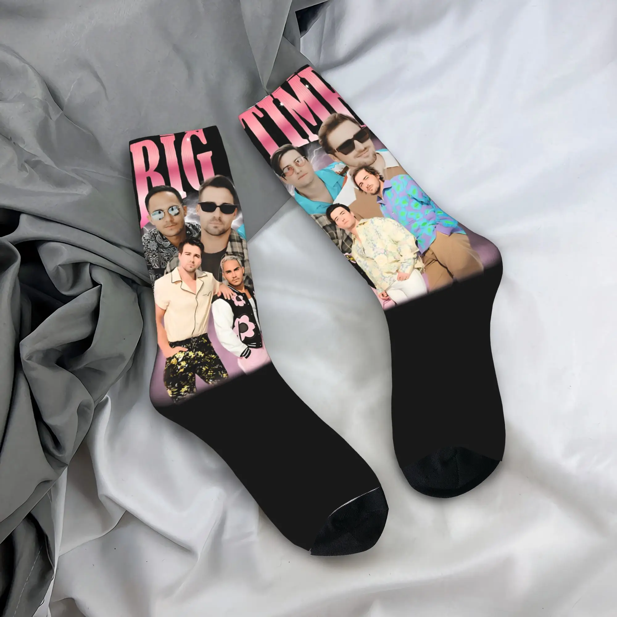 

Носки Tour Band Music Big Time Rush, милые носки унисекс, мужские носки высокого качества, зимние противоскользящие носки, подарок