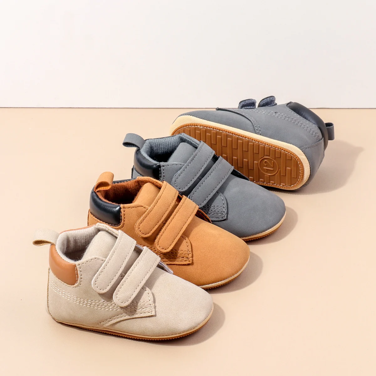 2025 Spring And Autumn Baby Boys First Walking Toddler Shoes With High Quality PU Leather And Soft TPR Sole For 0-18M Baby Shoes