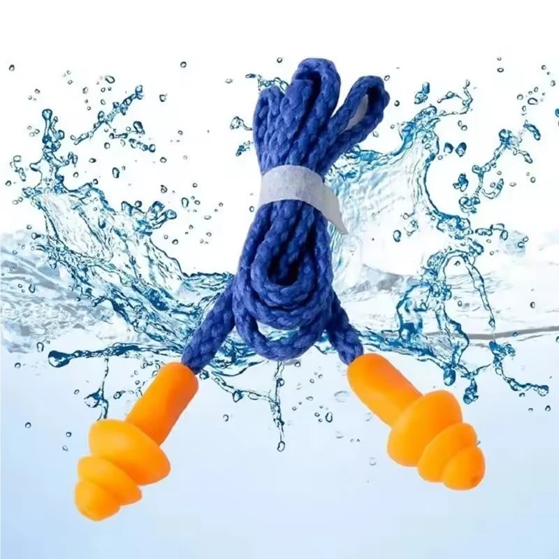 1/2/5/10 قطعة لينة سيليكون حبالي واقي أذن عازلة للصوت غطاء للأذنين حماية الضوضاء سدادات النوم الشخير قابلة لإعادة الاستخدام آذان المقابس #2