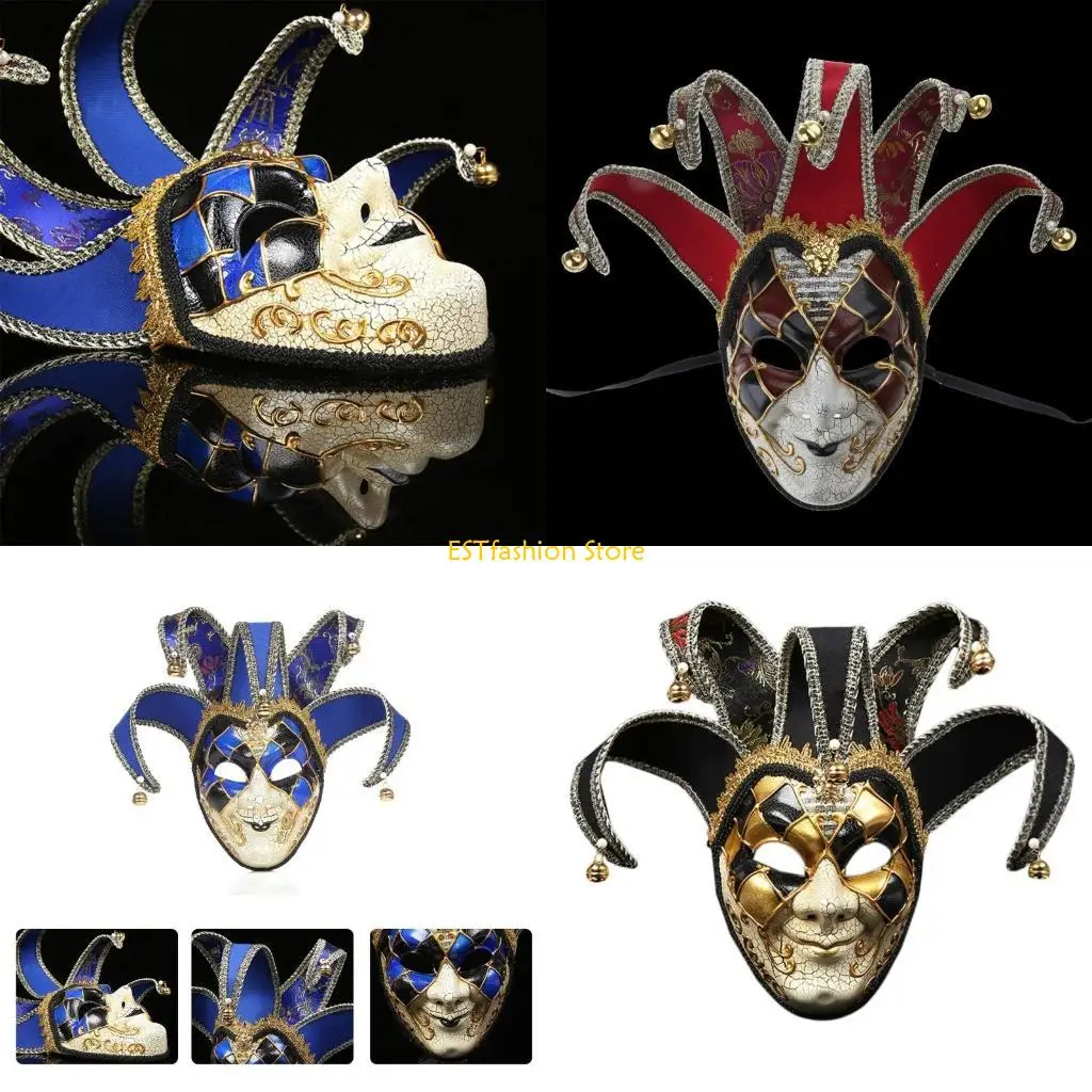 

Y5GC Jester-Mask Mardi Gras Mask Wall Decorative Collection Mask for Party