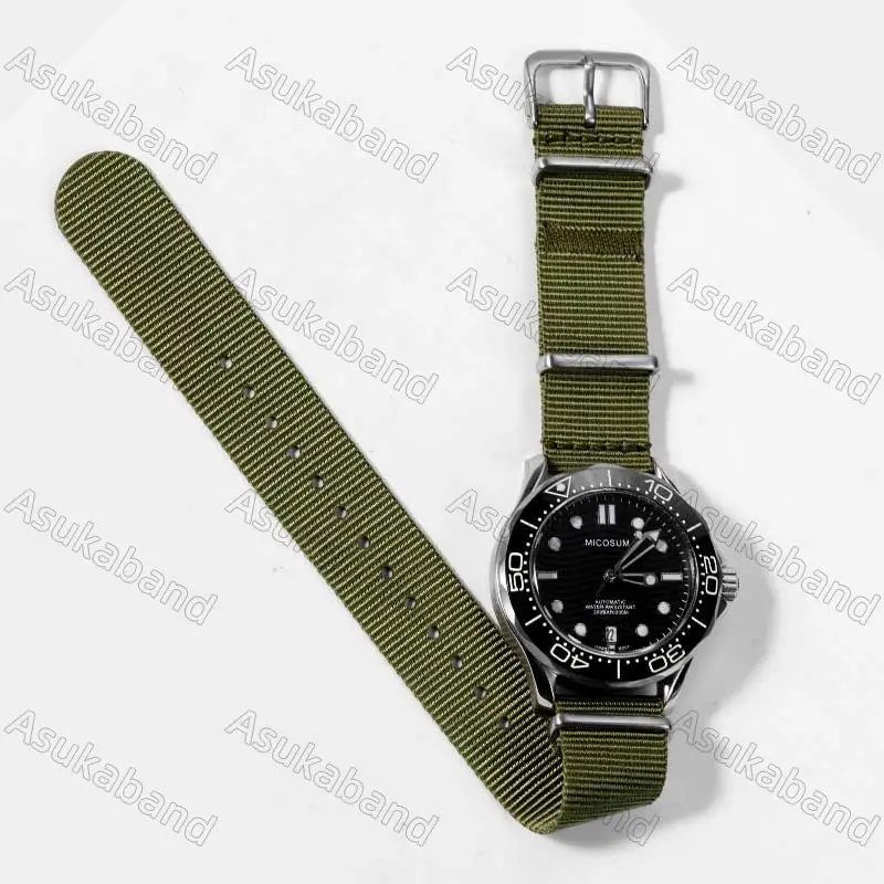 Tali jam tangan nilon baru 20mm tali jam Loop Satu buah untuk Samsung Galaxy untuk Huawei untuk Amazfit untuk Rolex gelang sabuk tangan