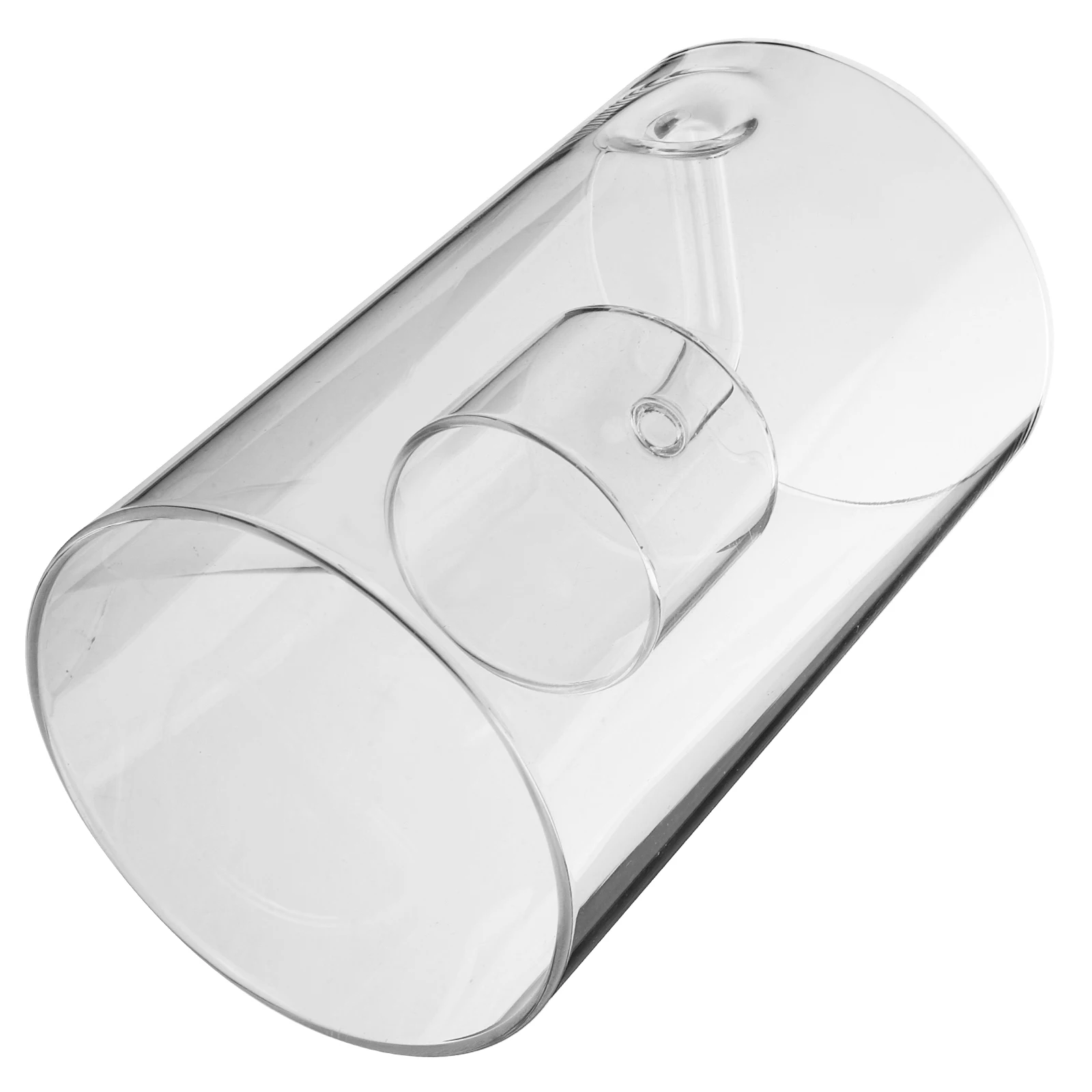 

Transparent Glass Cover Cylinder Style Windproof Function for Home Study Room Living Room Decorative Holder