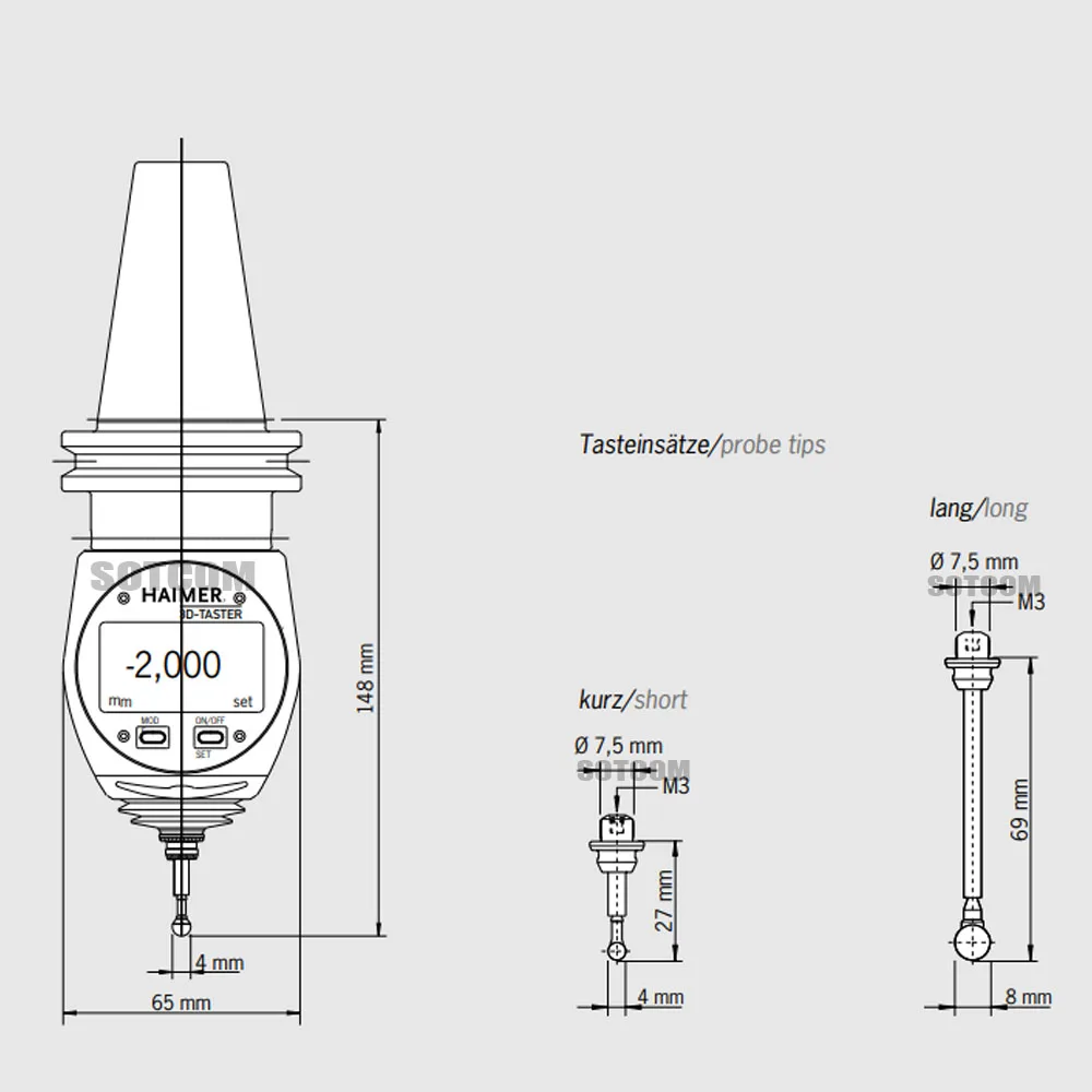 German Haimer Digital Display 3d Edge Finder 80.460.00 Haimer Universal Three-dimensional Precision Measurement