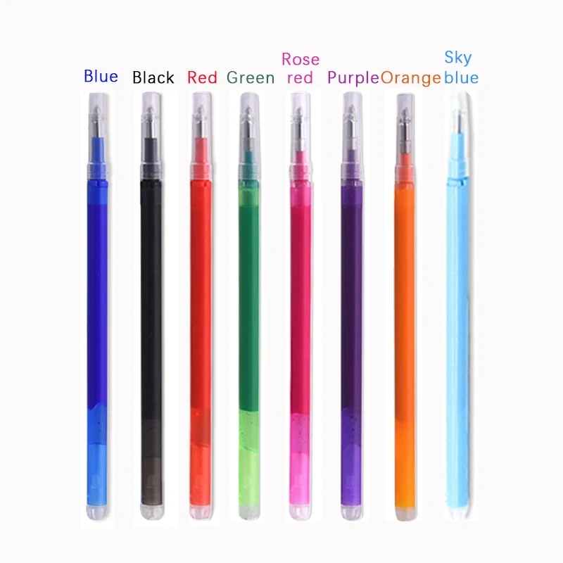 50 Stück/Set 0,7mm lösch barer Stift Nachfüll stab magischer lösch barer Gel stift für Pilot Frixion blau schwarz Tinte Büro Schreibwaren schreiben