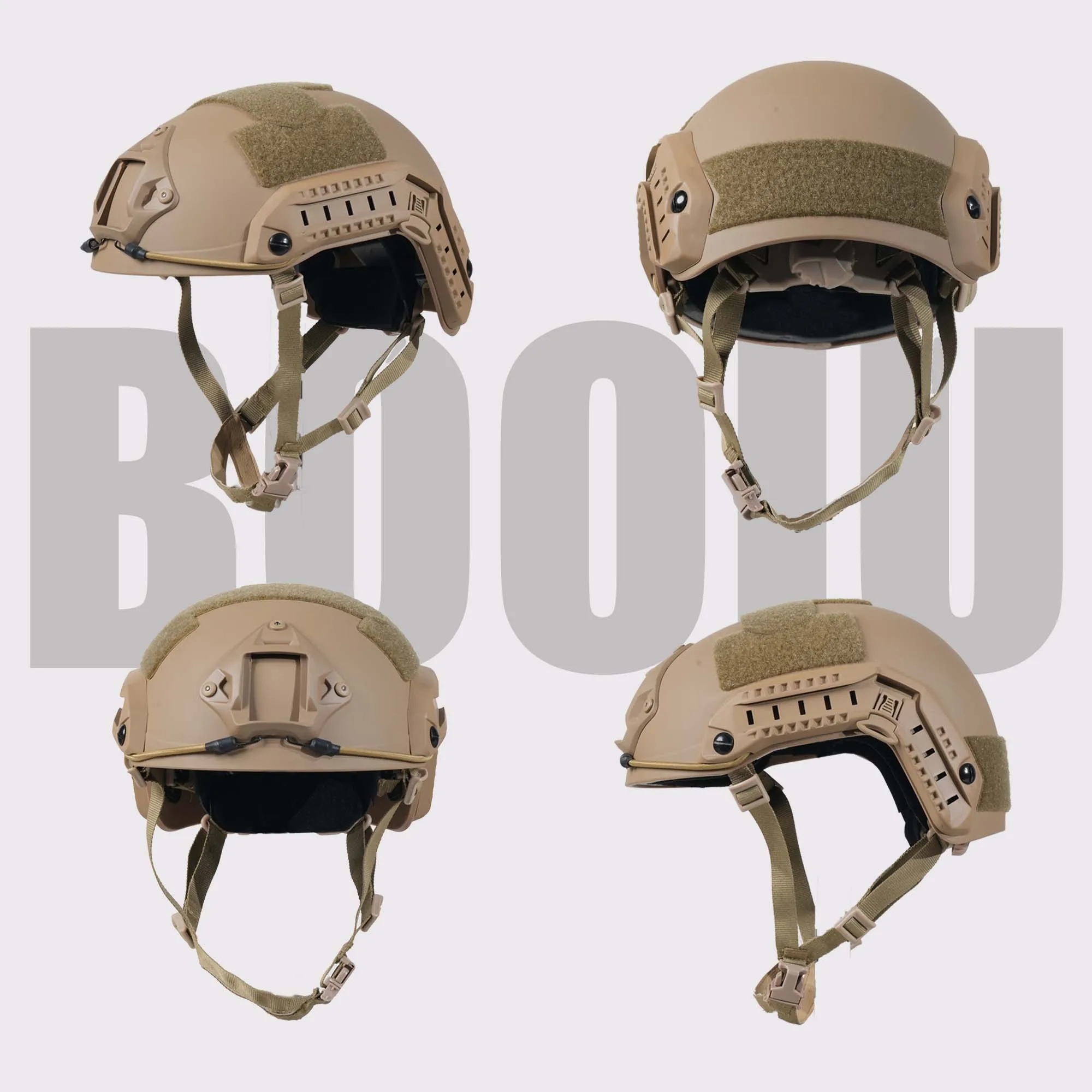 BOOIU Airsoft MH Tactical Helmet ABS Adjustable Helmet Set Helmet Cover Goggles Outdoor CS Airsoft Sports Protective Helmets