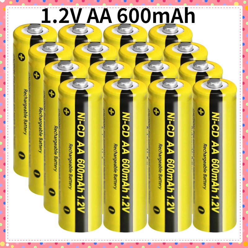 

1.2V AA Rechargeable Battery 2A Size NICD 600mAh for Outdoor Lawn Solar Light Gutter Garden Fence Wall Led Solar Lamp