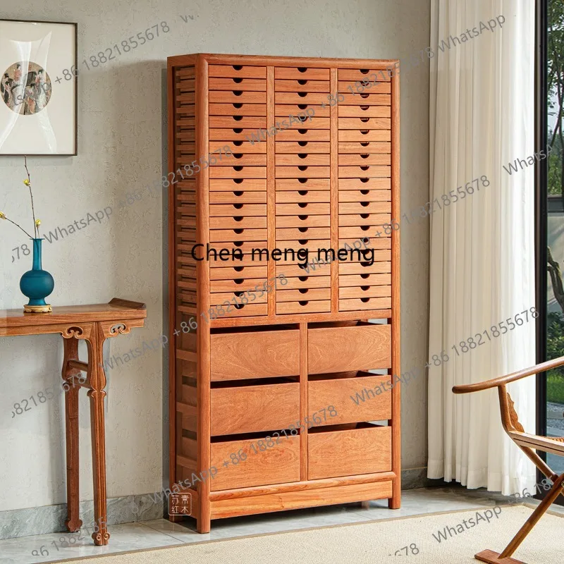 Myanmar rosewood tea Chinese tea cake cabinet Ming-style storage cabinet