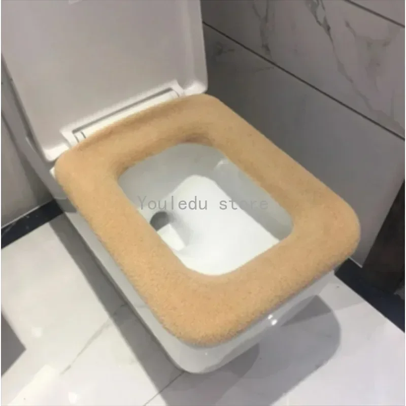 Bathroom Square Toilet Seat Cover Winter Washable Warmer Mat Toilet Cover Cushion Lid Pad Home Decor Toilet Seat image 6
