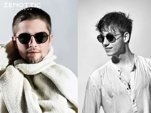 Imagen 2 del producto ZENOTTIC Gafas de sol de moda Gafas de sol polarizadas redondas/cuadradas para mujeres y hombres Vintage UV400 Shade