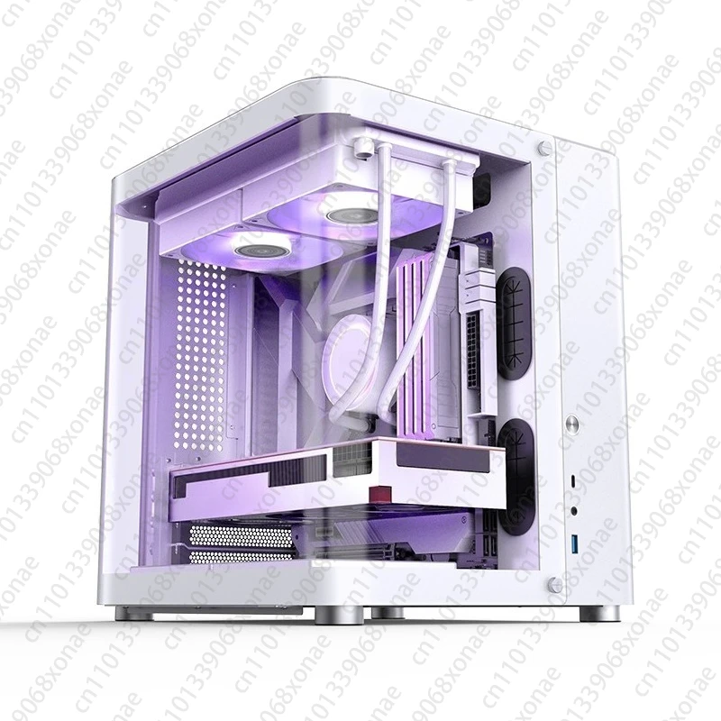 TK-1 Desktop Small Case Sea-view Room M-ATX Full-side Transparent Glass Computer Water Cooling