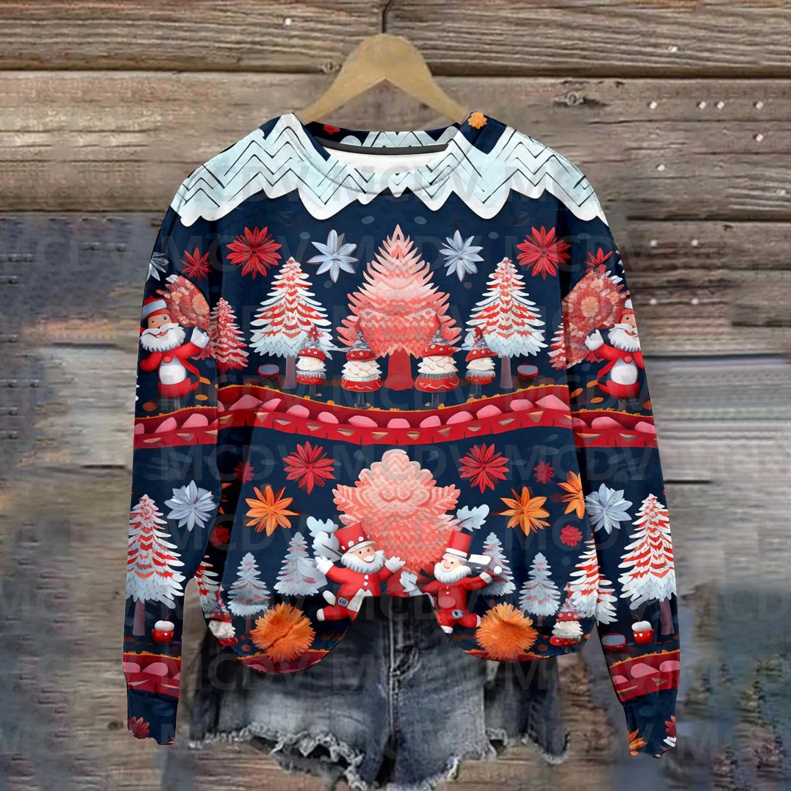 Christmas Sweaters Casual Print Sweatshirt 3D Printed Women Pullover