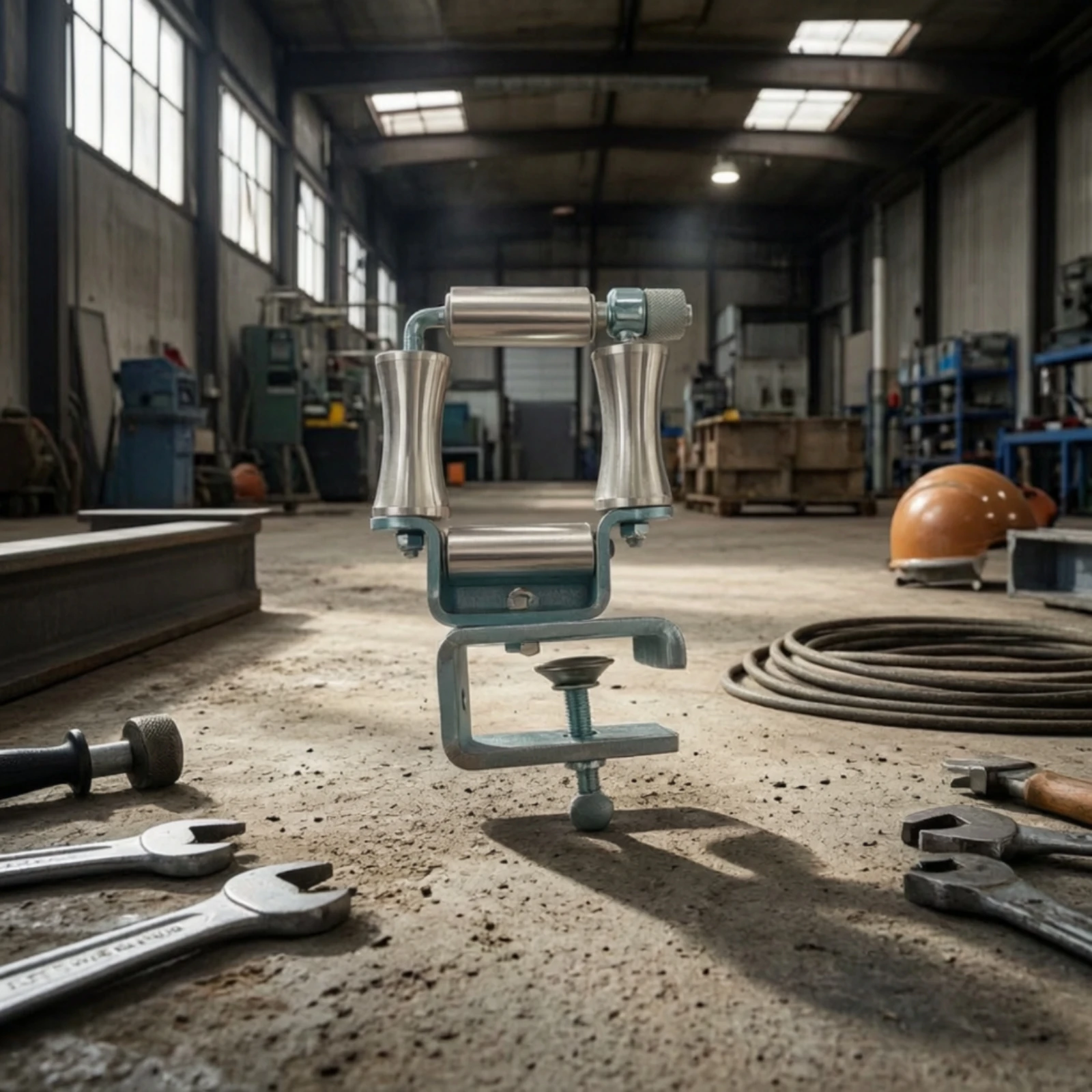 Cable Guide Clamp with Pulley Compact Wire Guide with Roller Frame Heavy-Duty Stable for Electricians, Workshop
