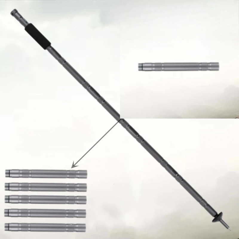 Hiking Pole Folding Multifunctional Outdoor Hiking Hiking Camping Stick