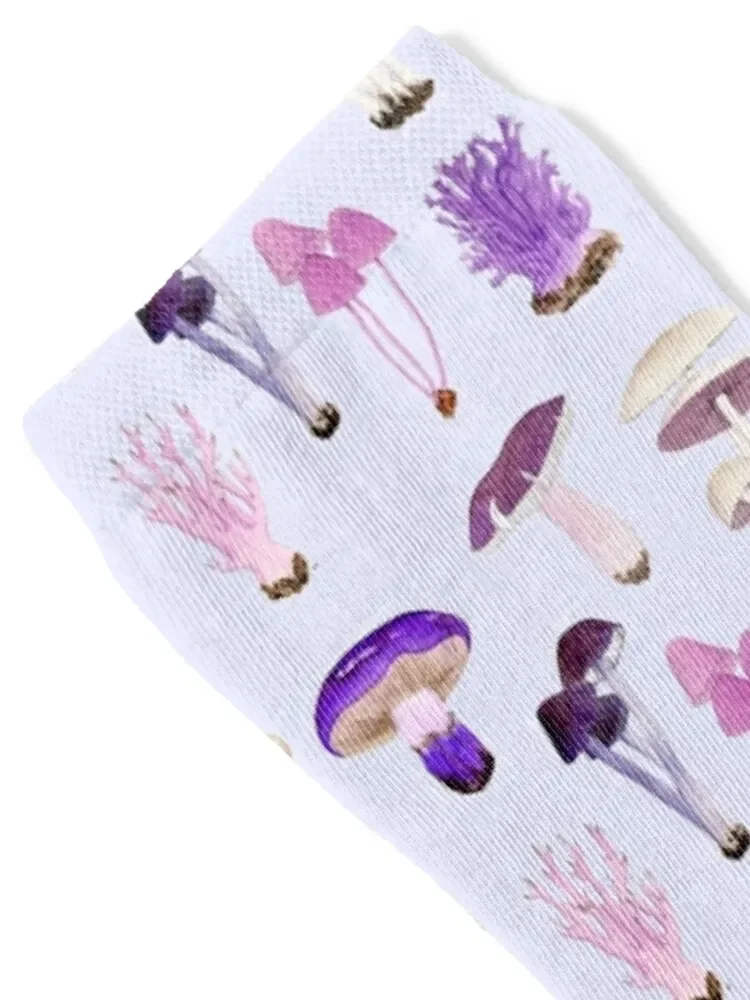 Purples & Pinks - a mix of Kay Smith Mushrooms Socks floor winter gifts christmas gift anime Socks For Women Men's