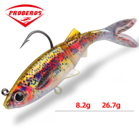 PROBEROS Fishing Lure Soft Lure 8.2-26.7g Artificial Bait Lead Head Jig Soft Bait Fish Shape Lure for Sea Fishing Bulk Wholesale