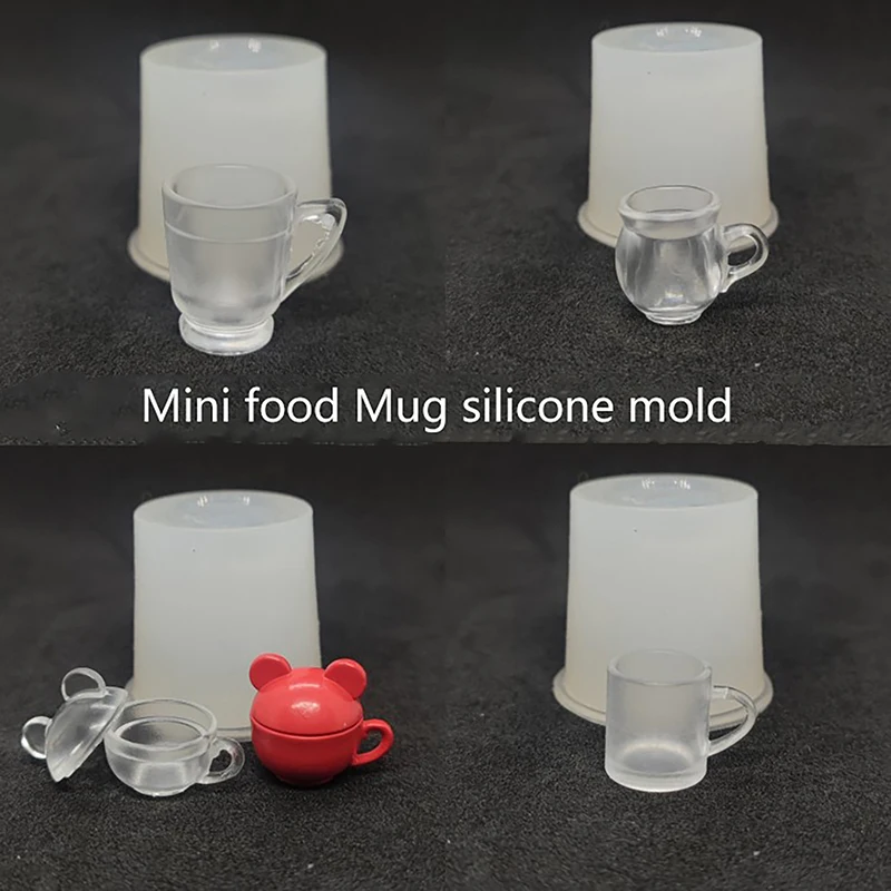 1PC Dollhouse Drink Cup Silicone Mold Dolls House Mini Cups Model Dollhouse Decoration Accessories Pretend Play Toy