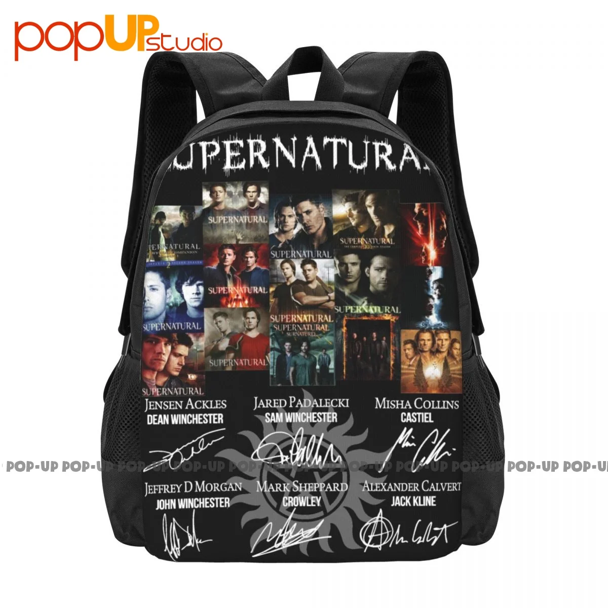 Supernatural 15 Years Of Anniversary Thank You For The Memories Backpack Large Capacity Bookbag School Sport Bag