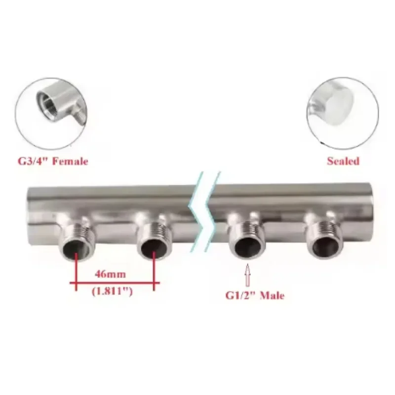2Pcs 304 Stainless Steel G1