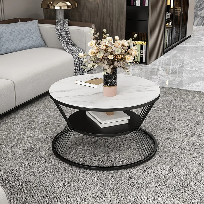 Luxury Aesthetic Coffee Table Entryway Center Hotel Round Modern Office Service Magazine Tea Table Office Muebles Home Furniture