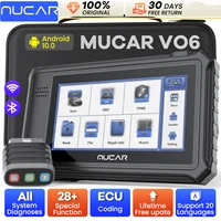 Actualización gratuita de por vida Escáner MUCAR VO6 OBD2 Todos los sistemas Diagnóstico 28 Reinicio Auto VIN EPB/BMS/SAS/ABS Confice para todos los automóviles