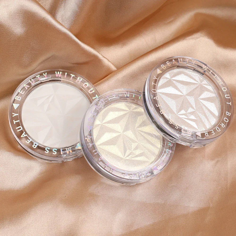 Diamante Highlighter Pó Paleta, Glitter Face Contour, Iluminar Maquiagem, Shimmer, Ultra-concentrado, Iluminar Cosméticos, 3 Cores