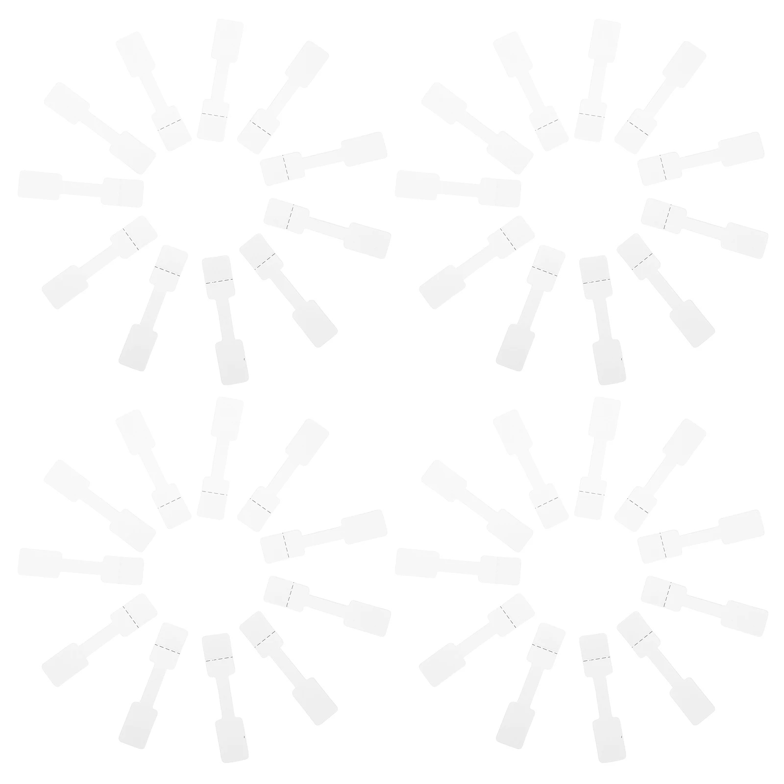 

300 шт. самоклеящихся этикеток для ювелирных изделий: белые ценники для ожерелий, браслетов, колец, брелоков