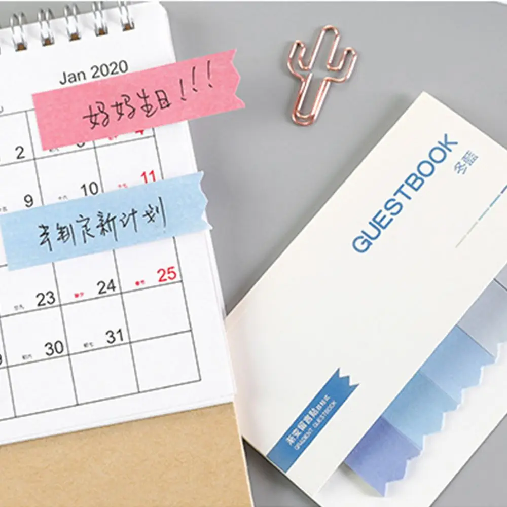 5 Colors N Times Flags Tabs Message Notes Bookmark Marker Kawaii Memo Pad Sticky Notes Index Stickers Stationery Sticker