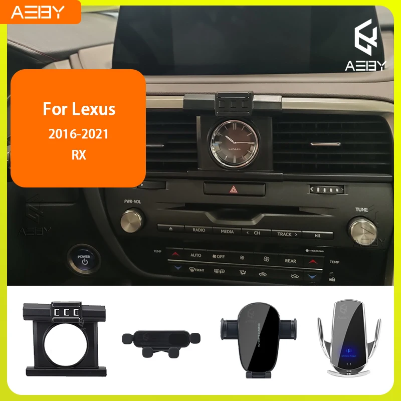 Für Lexus RX 2016-2021 Handyhalterung Auto-Mobiltelefon-Halterung Spezielle Fixierte Halterungsbasis Kabelloses Ladegerät Ständer Innenraum