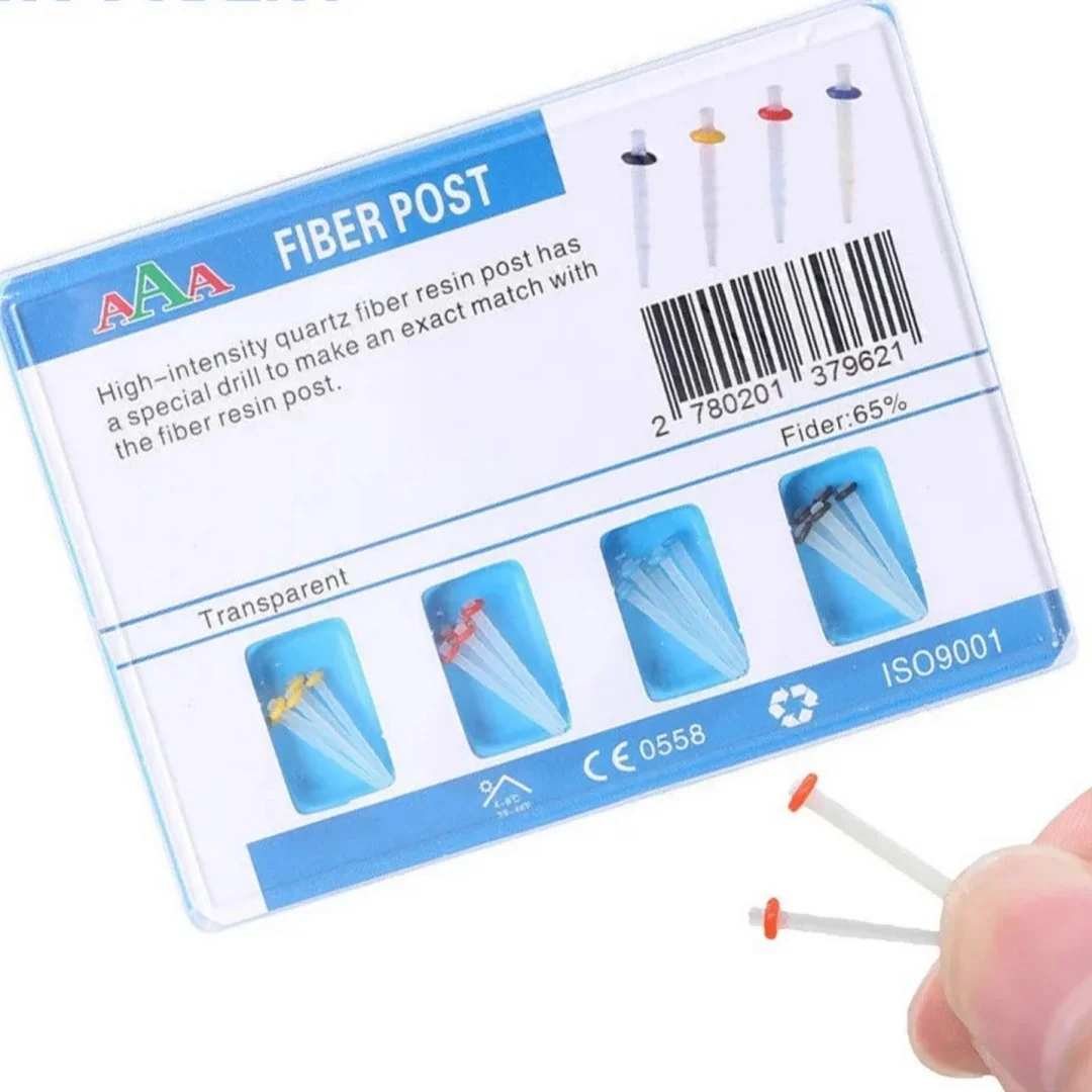 JNSUR 20Pcs Dental Fiber Posts Kits With Drills Screw Quartz Glass Resin Post Root Canal Pile Dentistry Restorative Filling