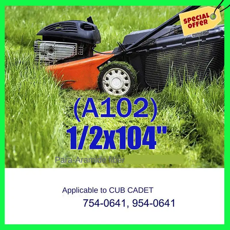 LBER 6X Mower Belt Aramid Fiber For John Deere GX20072 754-04219,954-04219 Cub Cadet 754-0641 1/2X104 Inch