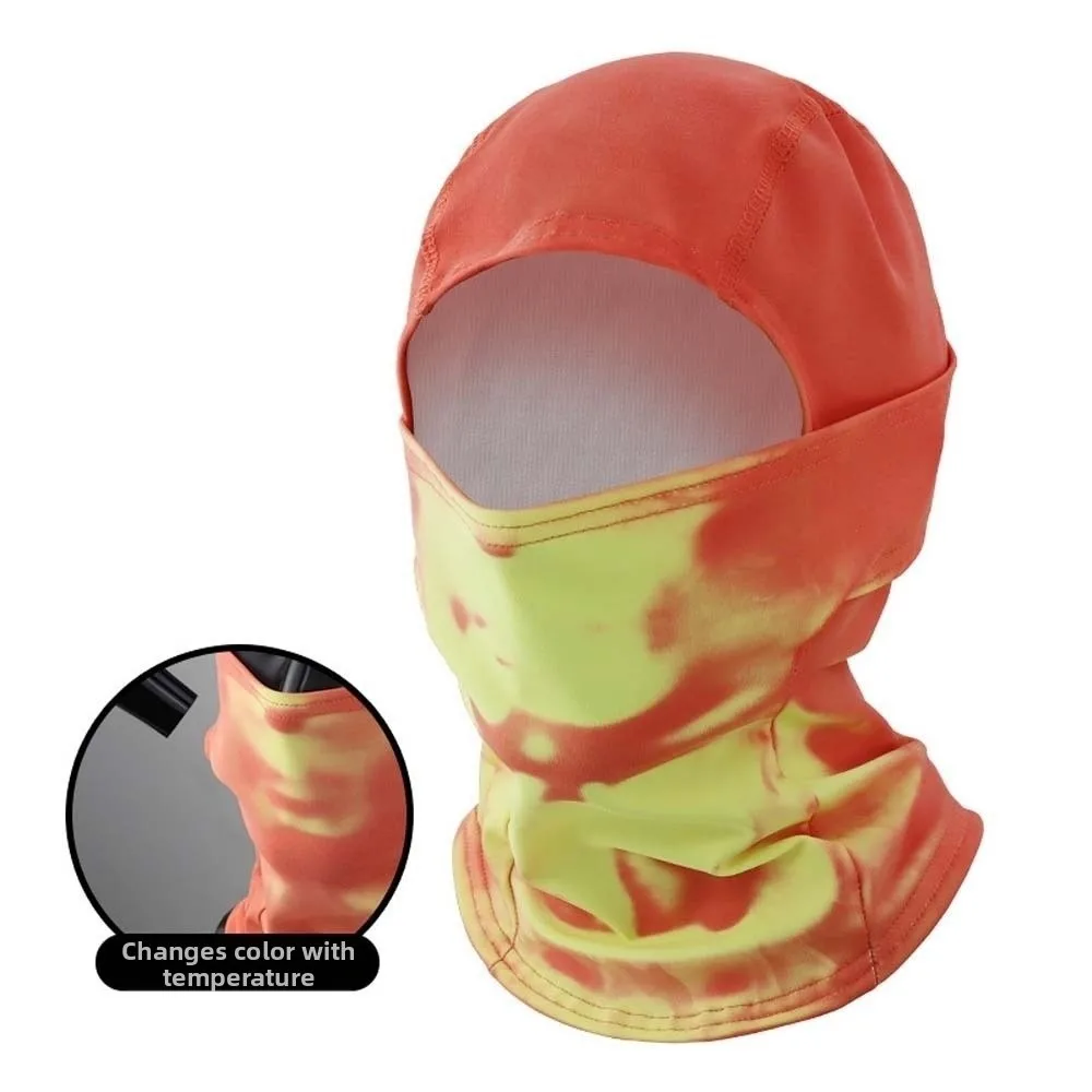 Heat Reactive Winter Balaclava Mask Full Cover Windproof Temperature Sensitive Hood Dustproof Screen Elastic Fleece