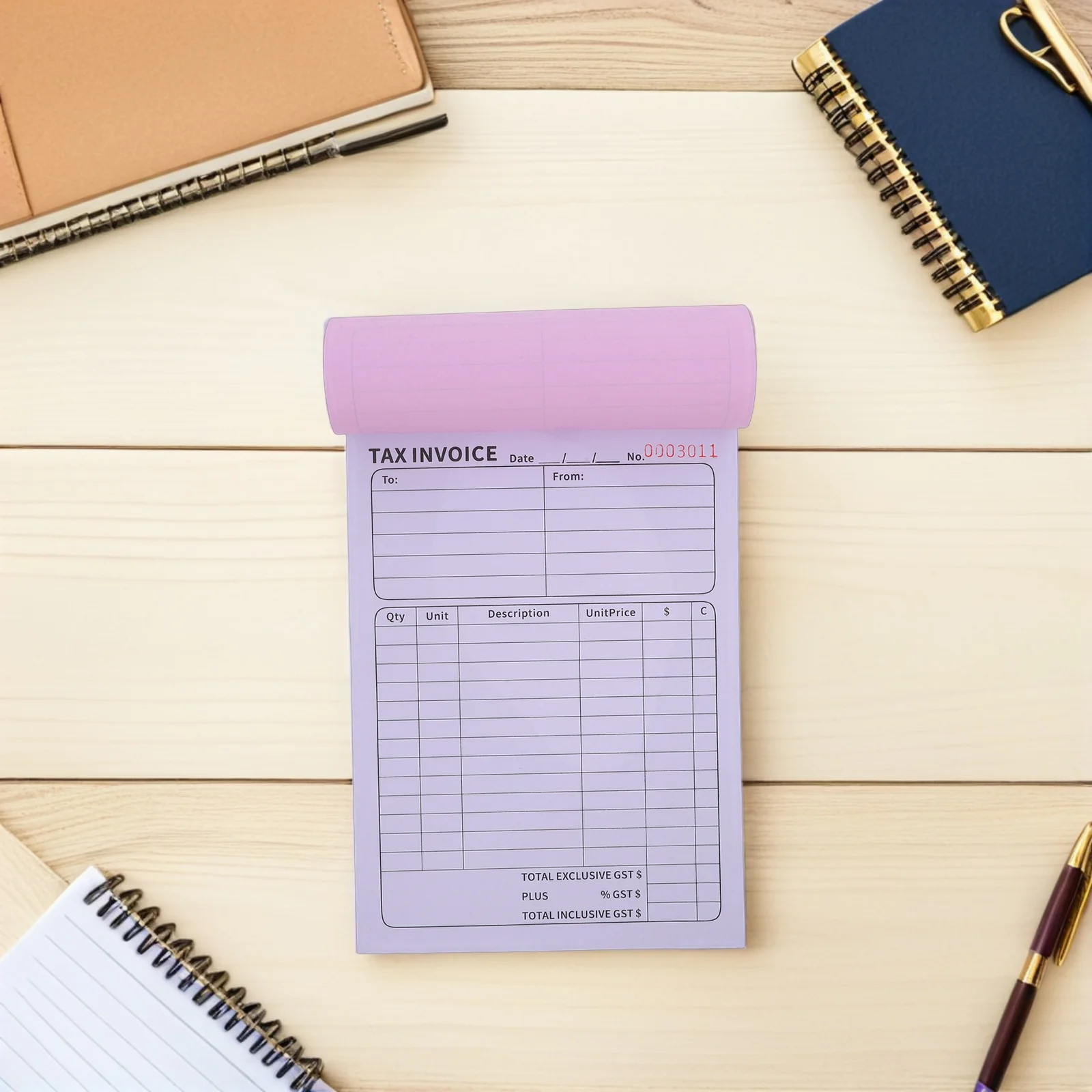 100 Pages Copy Receipt Book for Small Business Order Export Documentation Tax Compliance English Format Delivery