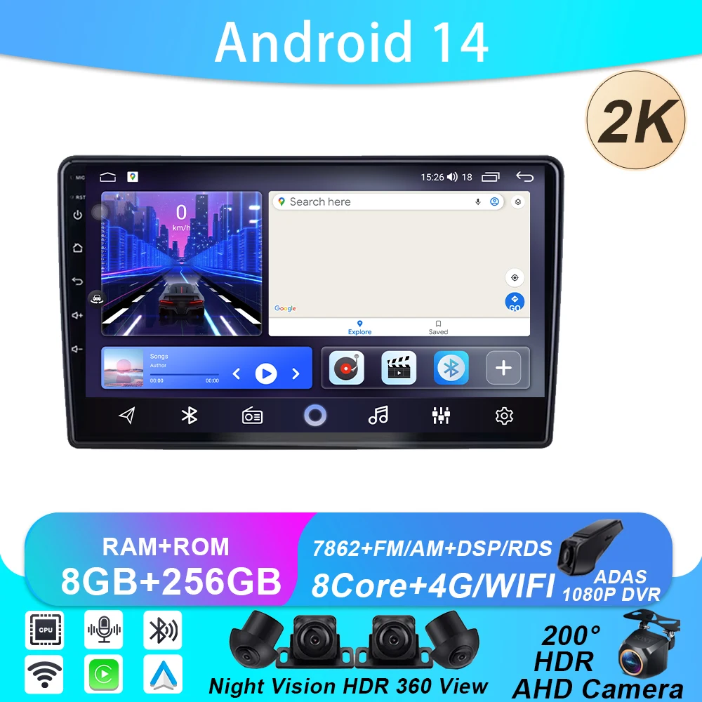 

For Toyota Vios Yaris 2022 2023 10 inch Video Player Android Auto Car Radio GPS Navigation 8GB+256GB Multimedia Stereo Carplay
