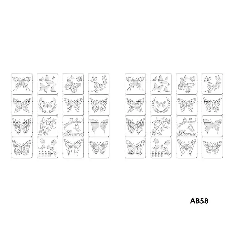 

32Pcs Reusable Butterfly Stencils Butterfly Template Art Painting Stencils For Paint Craft Wall DIY Decor (6 X 6 Inches)