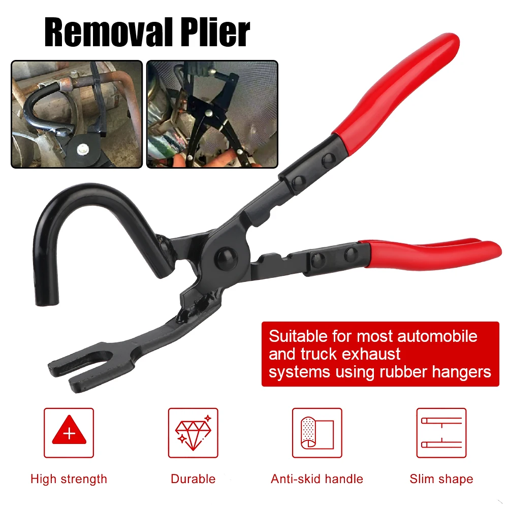 Car Exhaust Rubber Pad Pliers Anti-Slip Handle Tools Exhaust Hanger Removal Puller Exhaust Pipe Gasket Removal Plier