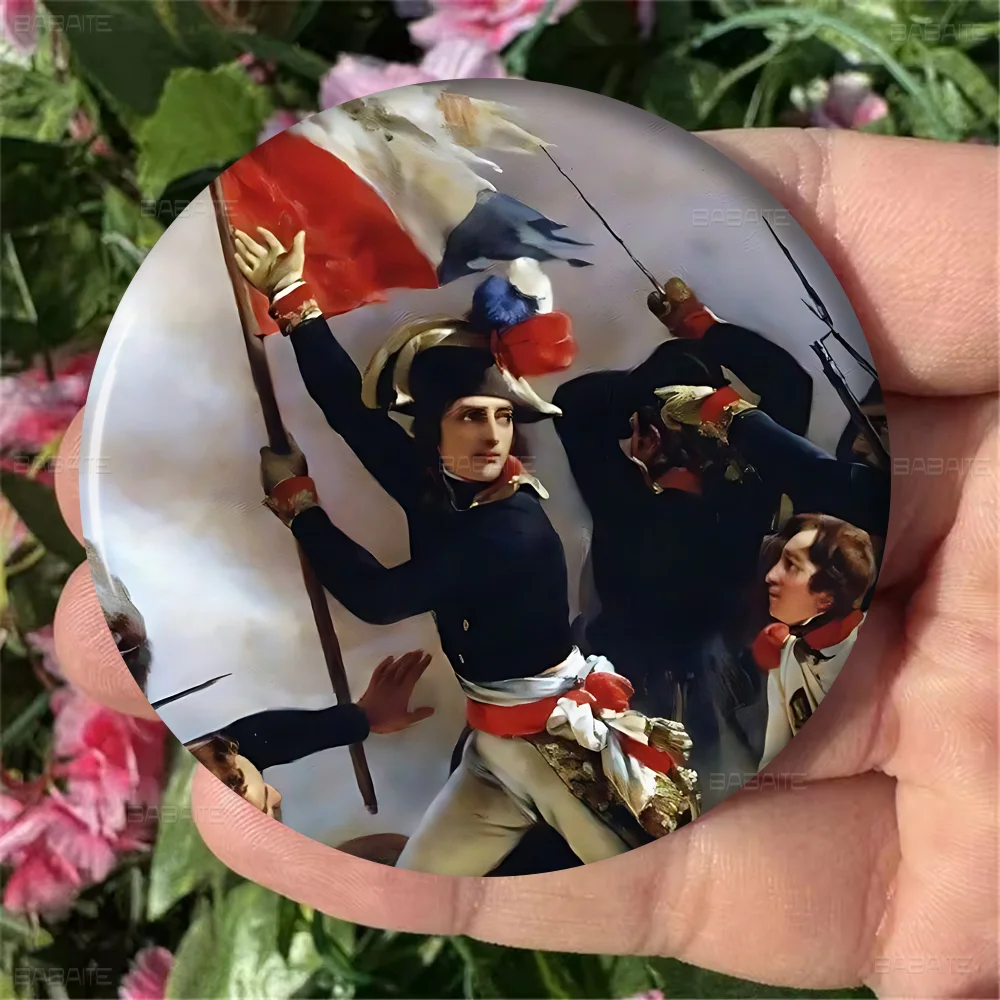 Napoleon Bonaparte 32/44/58mm Handmade Pin Round Funny Snap-in Brooches For Backpack Cothes