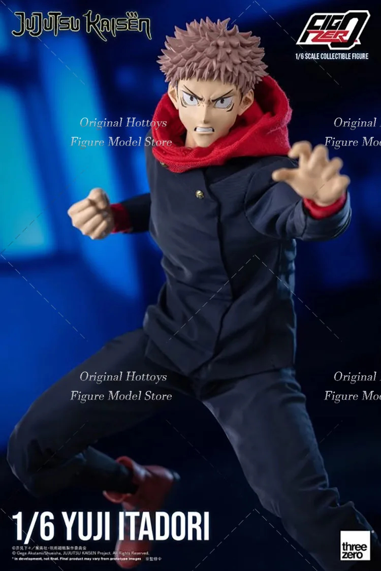 Três-soldado figura de ação brinquedos, Satoru Gojo Kugisaki Nobara Fushiguro Megumi Itadori Yuji Jujutsu Kaisen conjunto completo, 12"