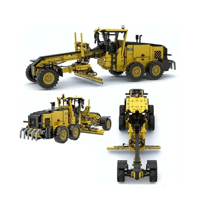 New MOC-54777 1:12 Model Agricultural RC Motor Grader Construction Truck G970 Building Blocks 4855 Zero Building Block Toy