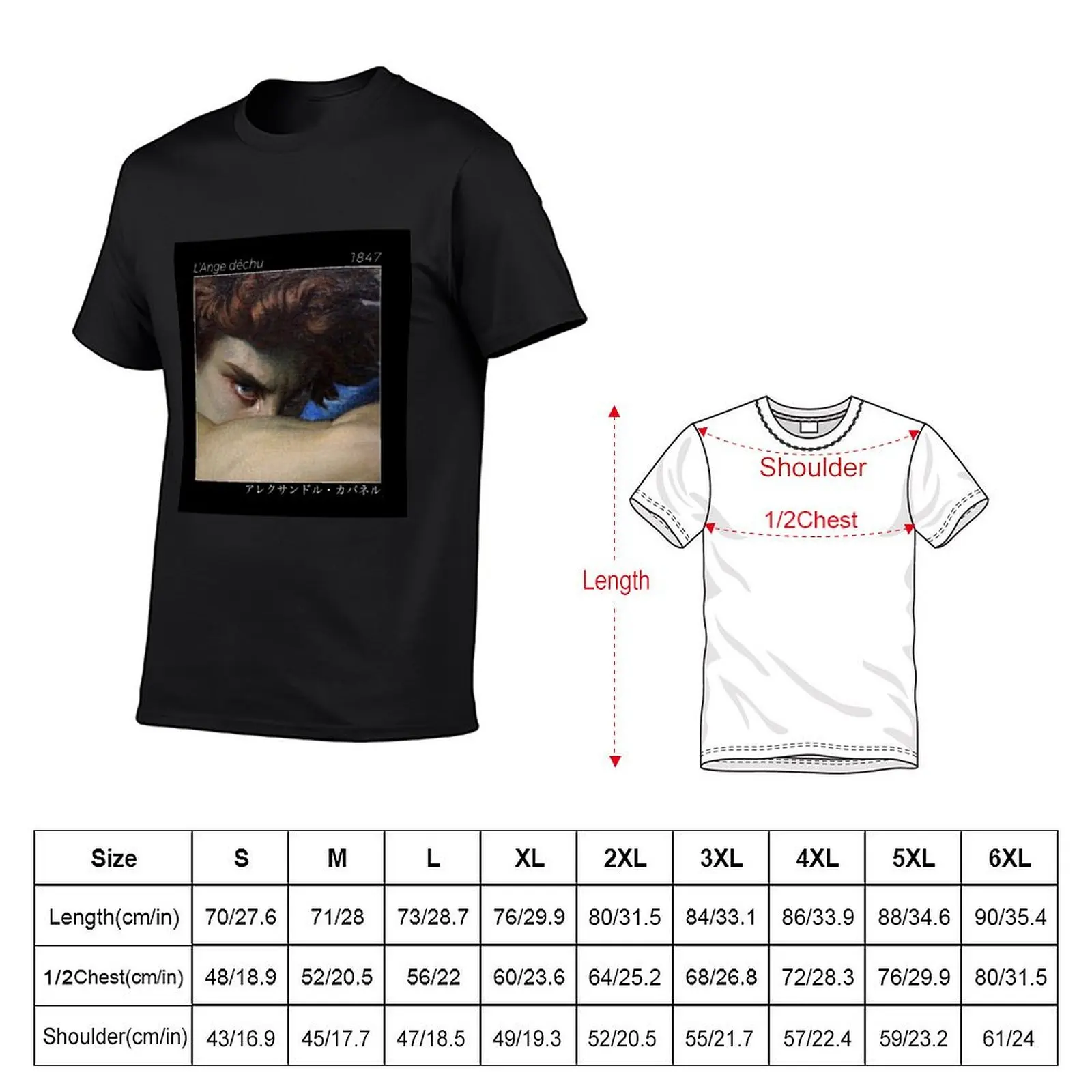 L’Ange Déchu, Fallen Angel Alexandre Cabanel T-Shirt summer clothes for a boy custom shirt shirts graphic tee men clothings