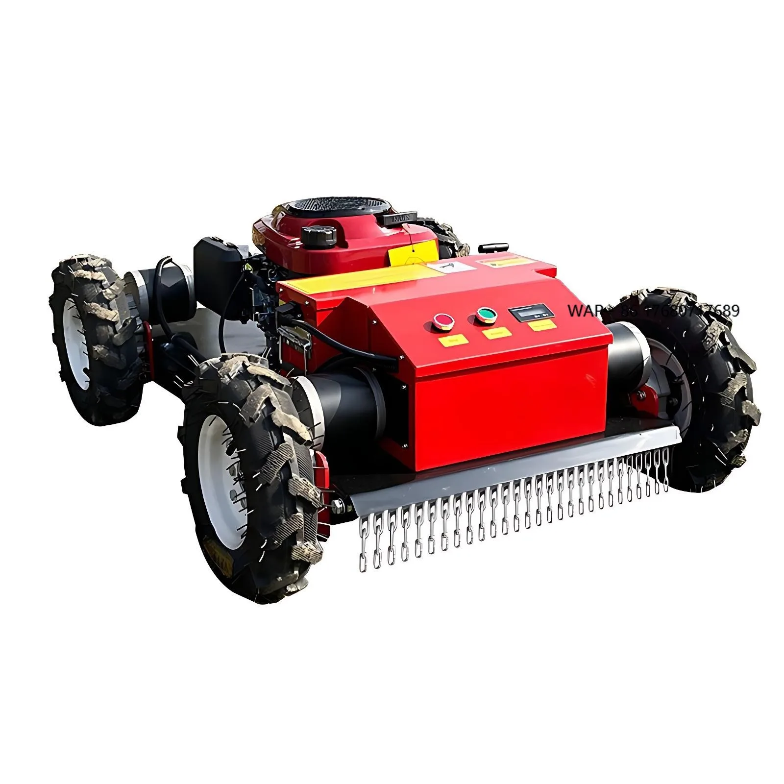 업그레이드된 4륜구동 험지용 원격 제어 브러시 커터, 경사지, 산, 농지, 과수원 잡초 제거용 중장비 잔디깎이