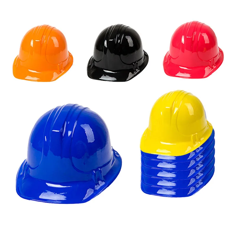 8 Pcs Constuction Hard Hats for Boys Kids Blue Yellow Black Plastic Birthday Hats for Construction Birthday Theme Party Favors