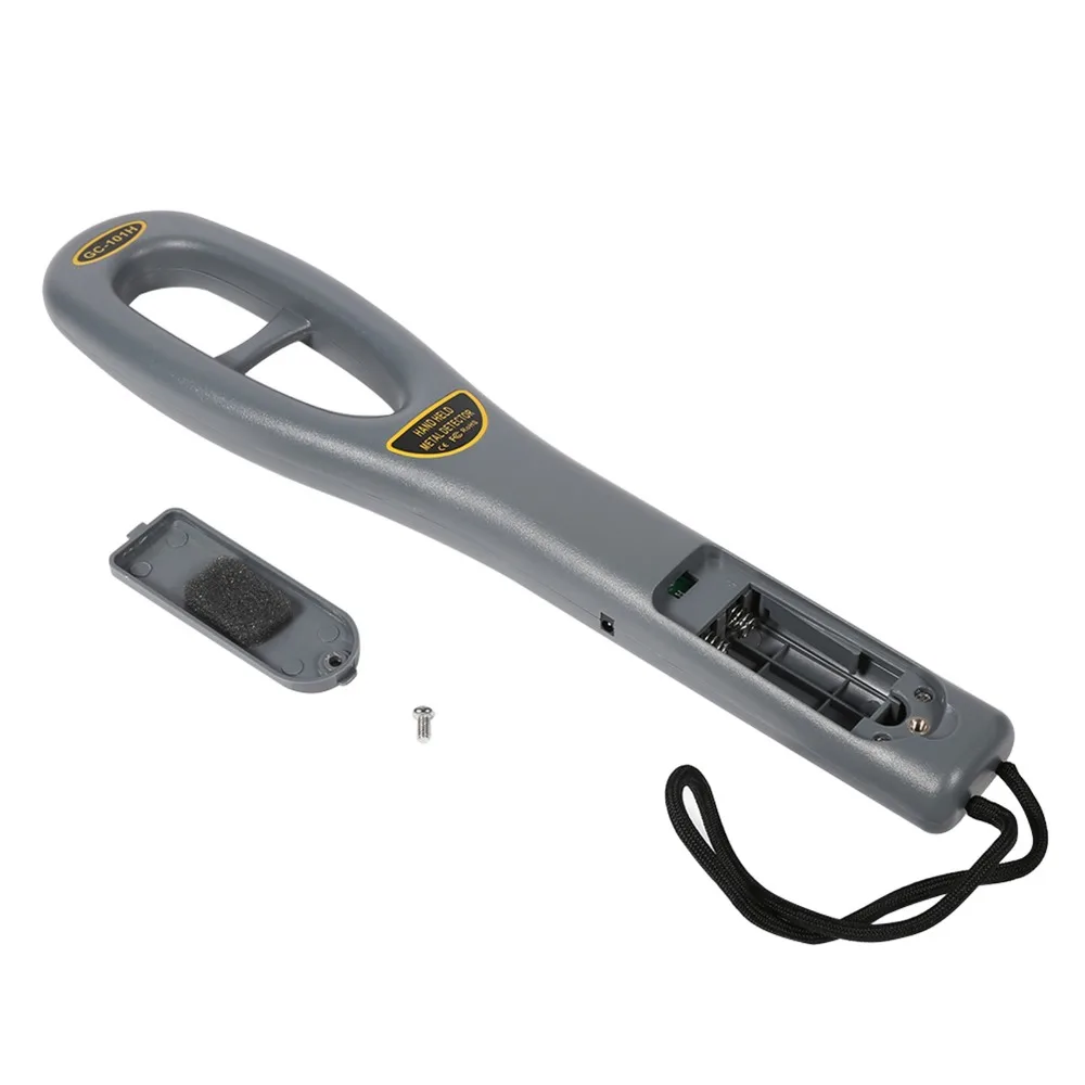 Reliable Grey Handheld Metal Detector Plastic Portable Anti-Theft Equipment Vibration Alert Lightweight Security Hunter Finder